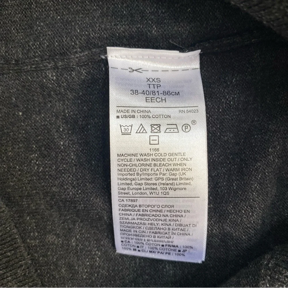 Men's Banana Republic Charcoal Grey Organic Cotton Crew-Neck Sweater Size XXS
